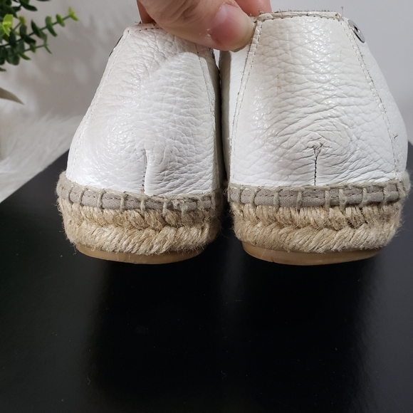 MAYPOL white leather eyelet espadrille flats - Picture 3 of 9